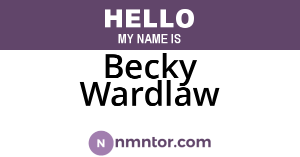 Becky Wardlaw
