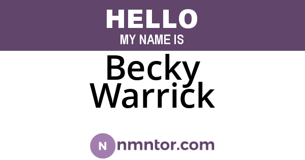Becky Warrick