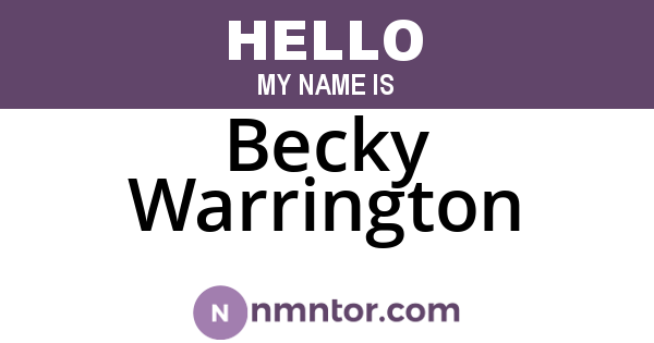 Becky Warrington