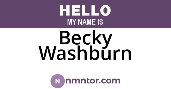 Becky Washburn