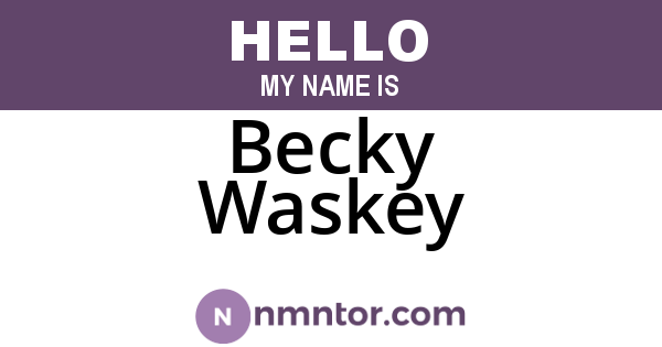 Becky Waskey
