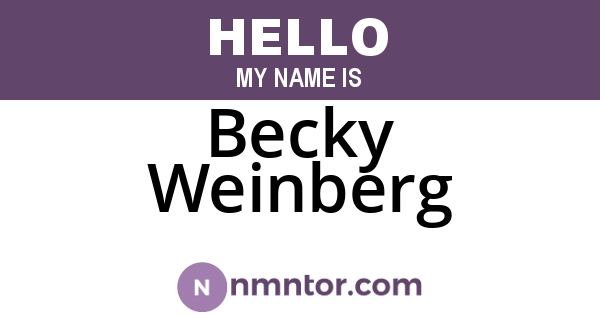 Becky Weinberg