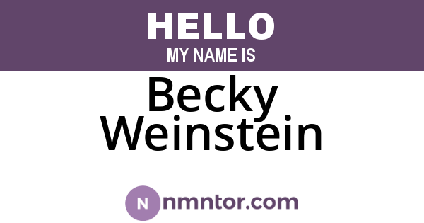 Becky Weinstein