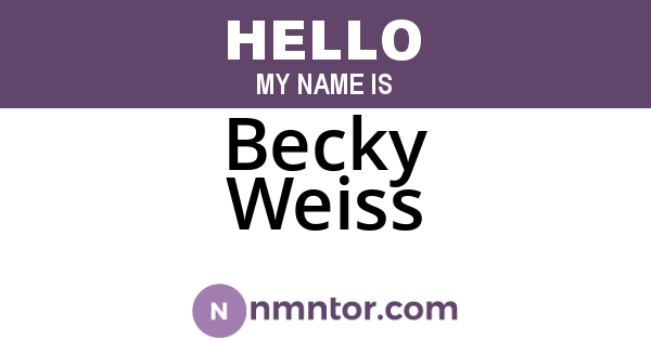 Becky Weiss