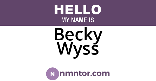 Becky Wyss