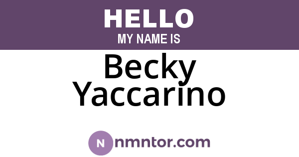 Becky Yaccarino