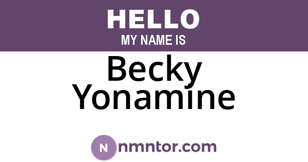 Becky Yonamine