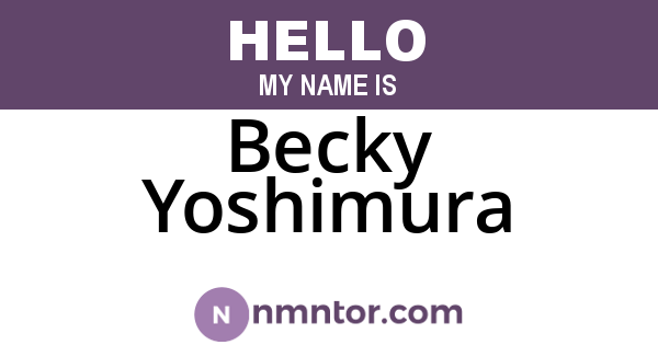 Becky Yoshimura