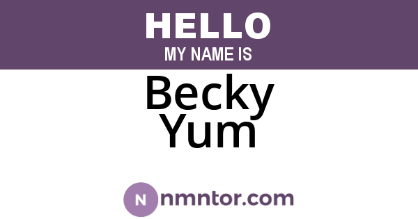 Becky Yum