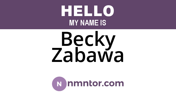 Becky Zabawa