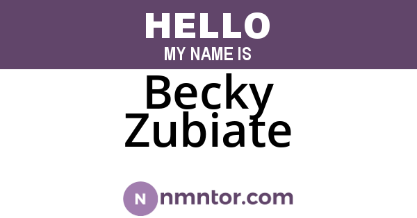 Becky Zubiate