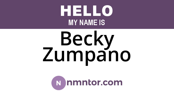 Becky Zumpano