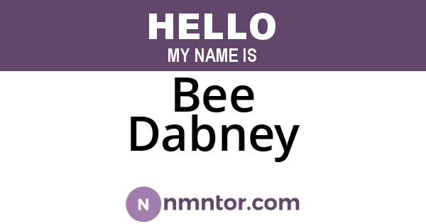 Bee Dabney