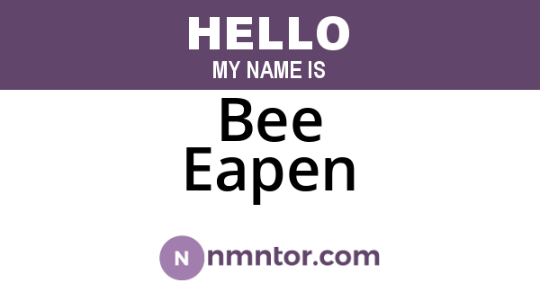 Bee Eapen