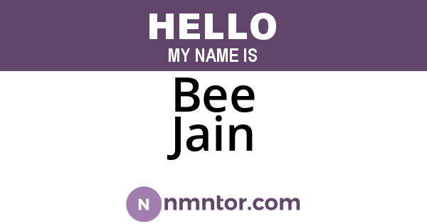 Bee Jain