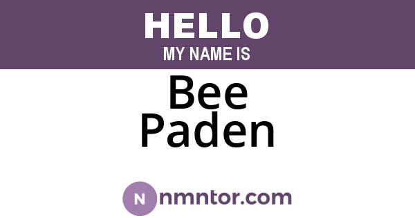 Bee Paden