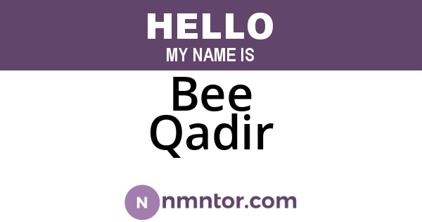 Bee Qadir
