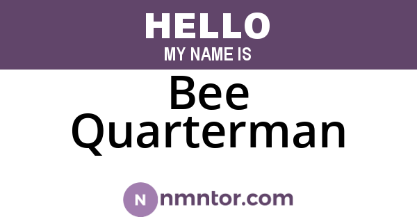 Bee Quarterman