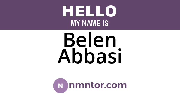 Belen Abbasi