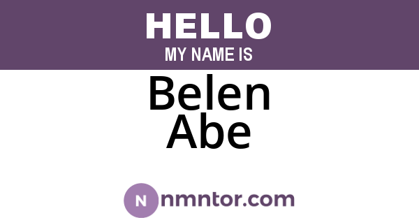 Belen Abe