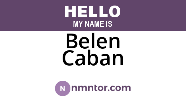 Belen Caban