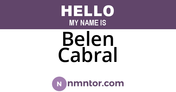 Belen Cabral