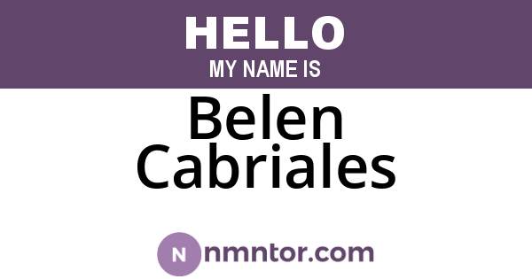 Belen Cabriales