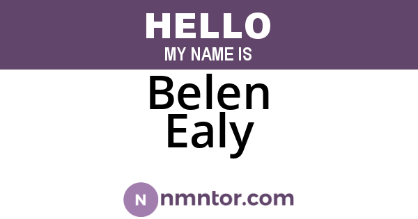 Belen Ealy