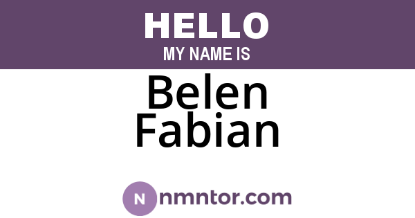 Belen Fabian