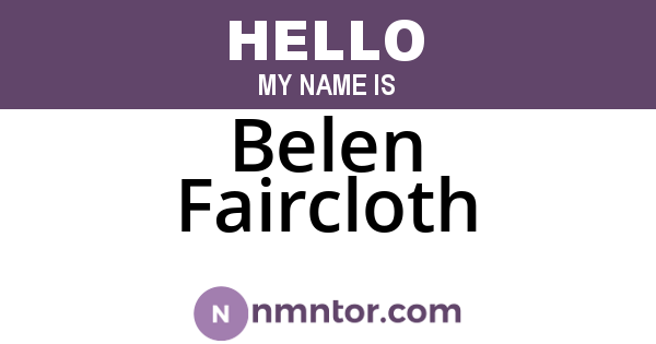Belen Faircloth