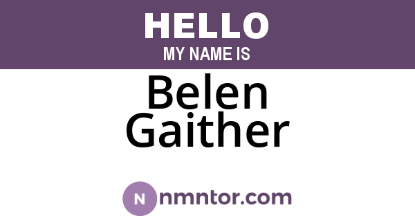 Belen Gaither