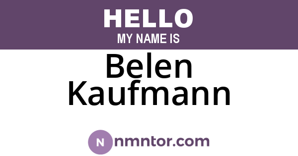 Belen Kaufmann