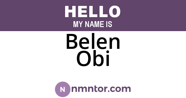 Belen Obi