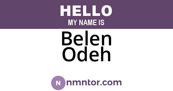 Belen Odeh