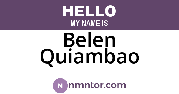 Belen Quiambao
