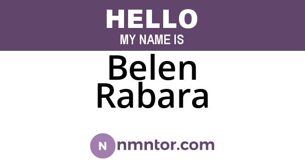 Belen Rabara