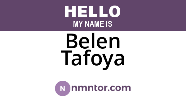 Belen Tafoya
