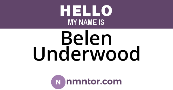 Belen Underwood