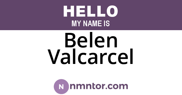 Belen Valcarcel