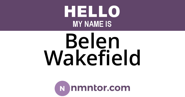 Belen Wakefield