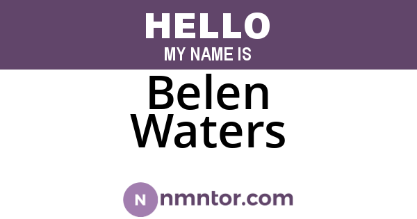 Belen Waters