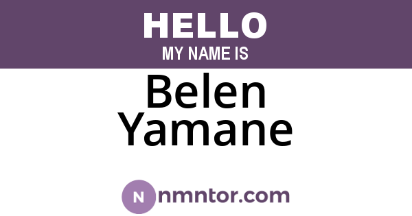 Belen Yamane