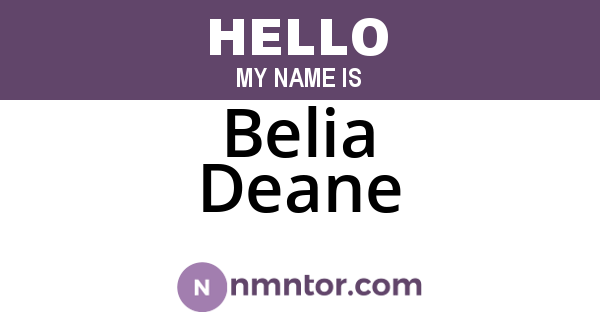Belia Deane