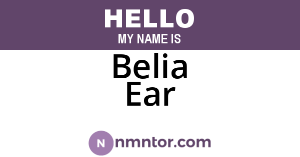 Belia Ear