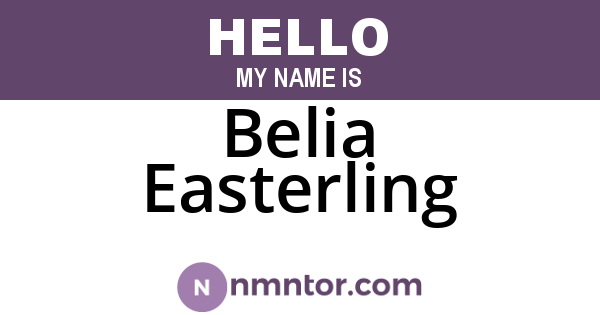 Belia Easterling