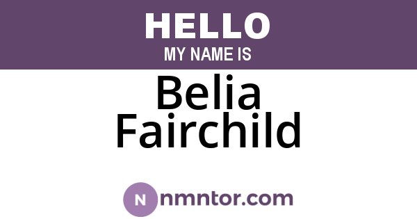 Belia Fairchild