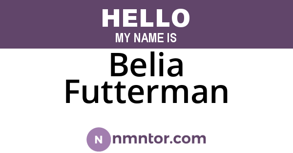 Belia Futterman