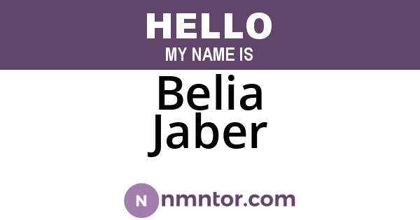 Belia Jaber