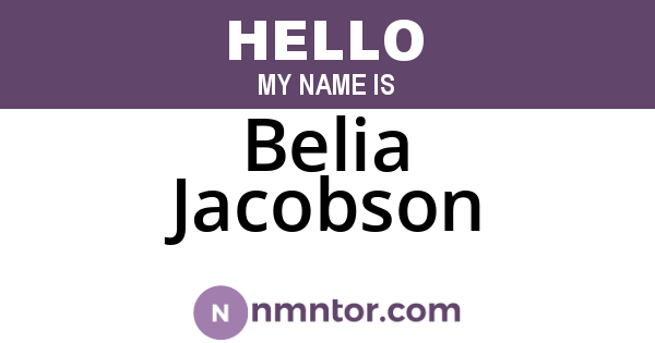 Belia Jacobson