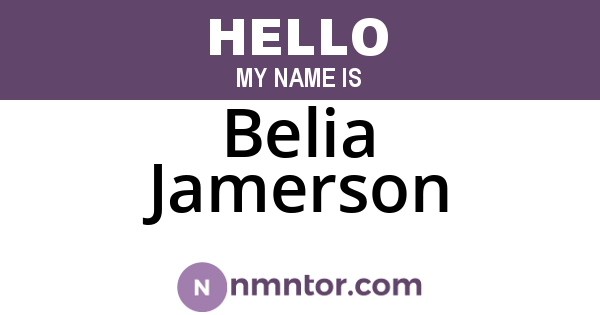Belia Jamerson